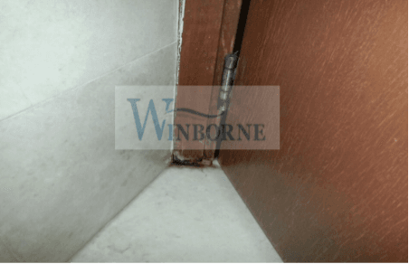 Door Waterproofing service in progress